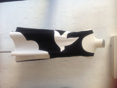 Trapeze Dress - Bird Cloud - Black / White