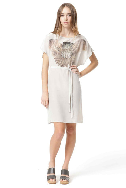 Digital Print Owl Silk Tunic