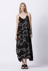 Seville Cotton Maxi - Cloud Cover Print - Grey / Cream