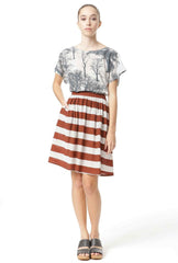 Silk Tee - Forest Print