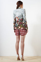 Broadwalk Silk Blazer - Garden Floral Print