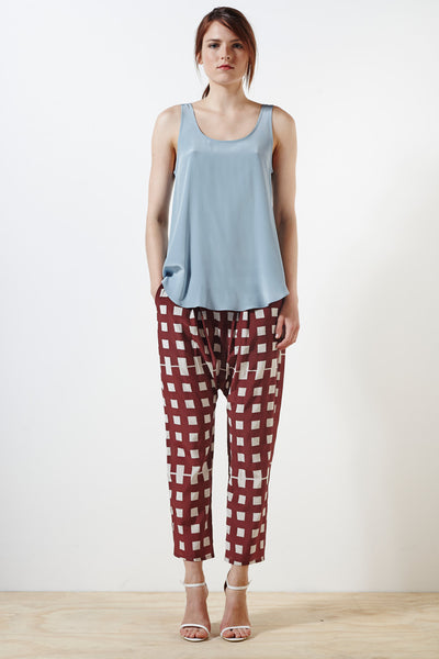 Stratford Silk Tank - Plain - Duck Egg Blue