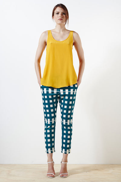 Stratford Silk Tank - Plain - Yellow