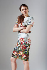 Thames Silk Tee - Garden Floral Print