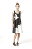 Trapeze Dress - Bird Cloud - Black / White