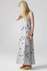 Asymetrical Maxi Dress - Seagull Print