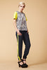 Avalanche Silk Pant - Woodlands Print Grey / Petroleum Blue
