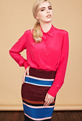 Navigator Silk Shirt - Plain - Acid Yellow