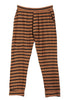 Cornwall Silk Pants - Mid Stripe Print - Bronze / Navy