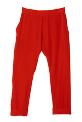 Cornwall Silk Pants - Plain - Vermillion