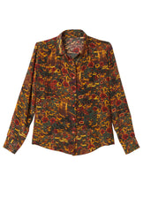 Caravan Silk Shirt - Fox Field Print