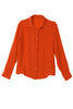 Caravan Silk Shirt - Plain - Vermillion