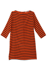 Highland Silk Tunic - Mid Stripe - Bronze / Navy