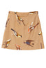 Day Trip Cotton Skirt - Birdhouse Print