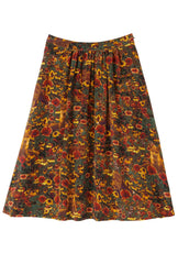Drifter Silk Skirt - Fox Field Print