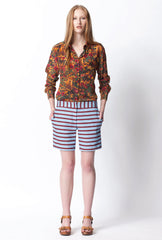 Caravan Silk Shirt - Fox Field Print