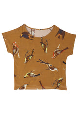 Pasadena Silk Tee - Birdhouse Print