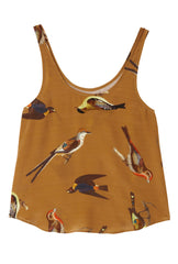 Canyon Silk Tank - Birdhouse Print