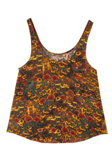Canyon Silk Tank - Fox Field Print