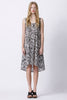 Curtesy Cotton Dress - Aviary Print - Black / Pale Grey