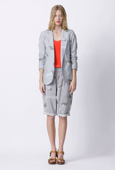 Hamptons Cotton Blazer - Seagull Print