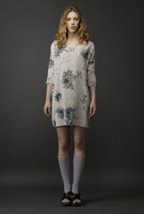 Hardy Silk Dress - Crochet Print - Navy / Marine Blue