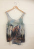 Silk Tank - Stallion Print